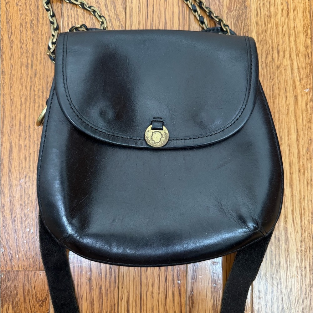 Black Leather Crossbody Bag
